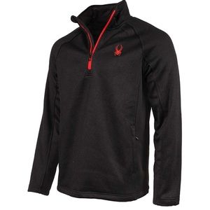 Spyder Men's Boundless 1/4 Zip Pullover in Black